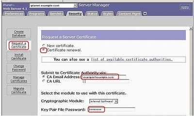 SSLサーバ証明書のクロストラスト。CSRファイル作成方法IPlanet4 CSRファイル生成